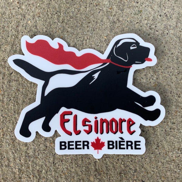 Strange Brew Hosehead Elsinore beer 3” dye cut sticker