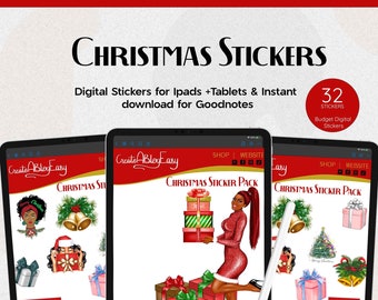 Weihnachten Digitale Aufkleber | Goodnotes Planer, iPad (Digitaler Download)