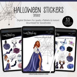 Halloween digitale planner-stickers | Goodnotes-stickers | Digitale stickers | Halloween-stickers