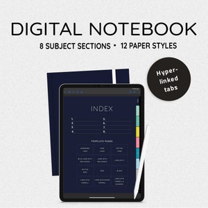 Digitaal notitieboekje | Productiviteitsplanner | Goodnotes notitieboekje | Sjabloon voor digitaal notitieboekje