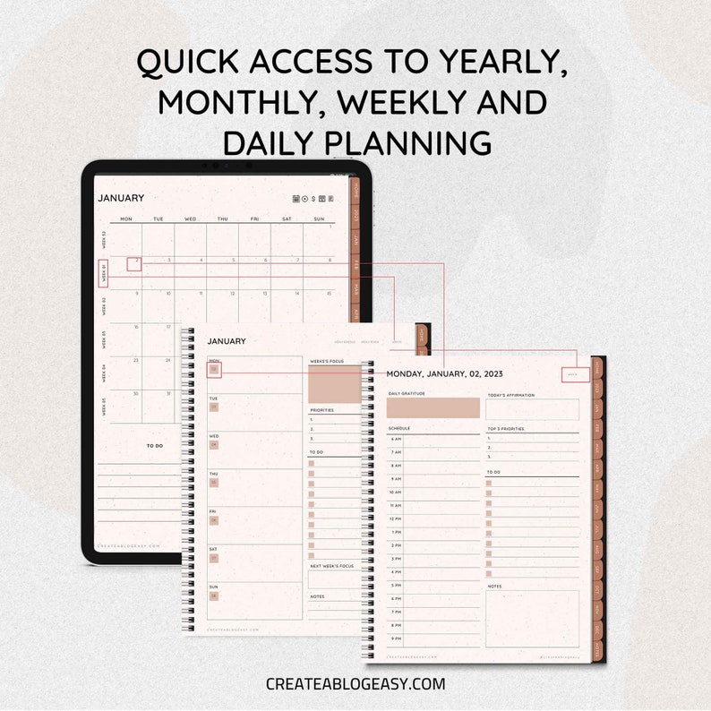 2023 Digital Planner 2023 Portrait Planner 2023 Planner Etsy UK