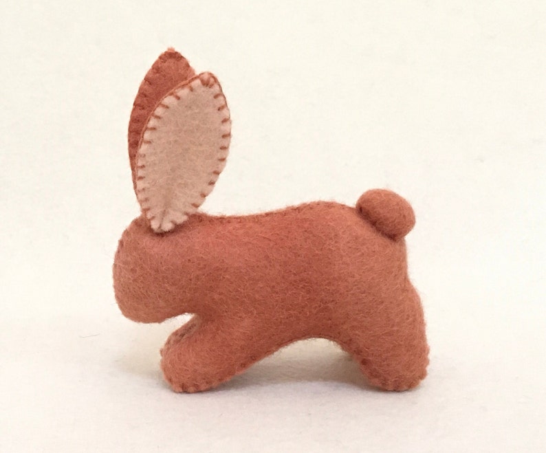 Felt Rabbit Pure Wool Felt Animals Steiner Toys Waldorf Etsy Australia