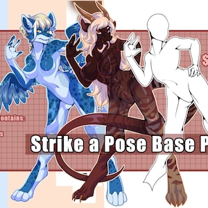 Strike a Pose Base Pack for Adoptable Makers | Commission Artists | OC Reference Sheets | Etc