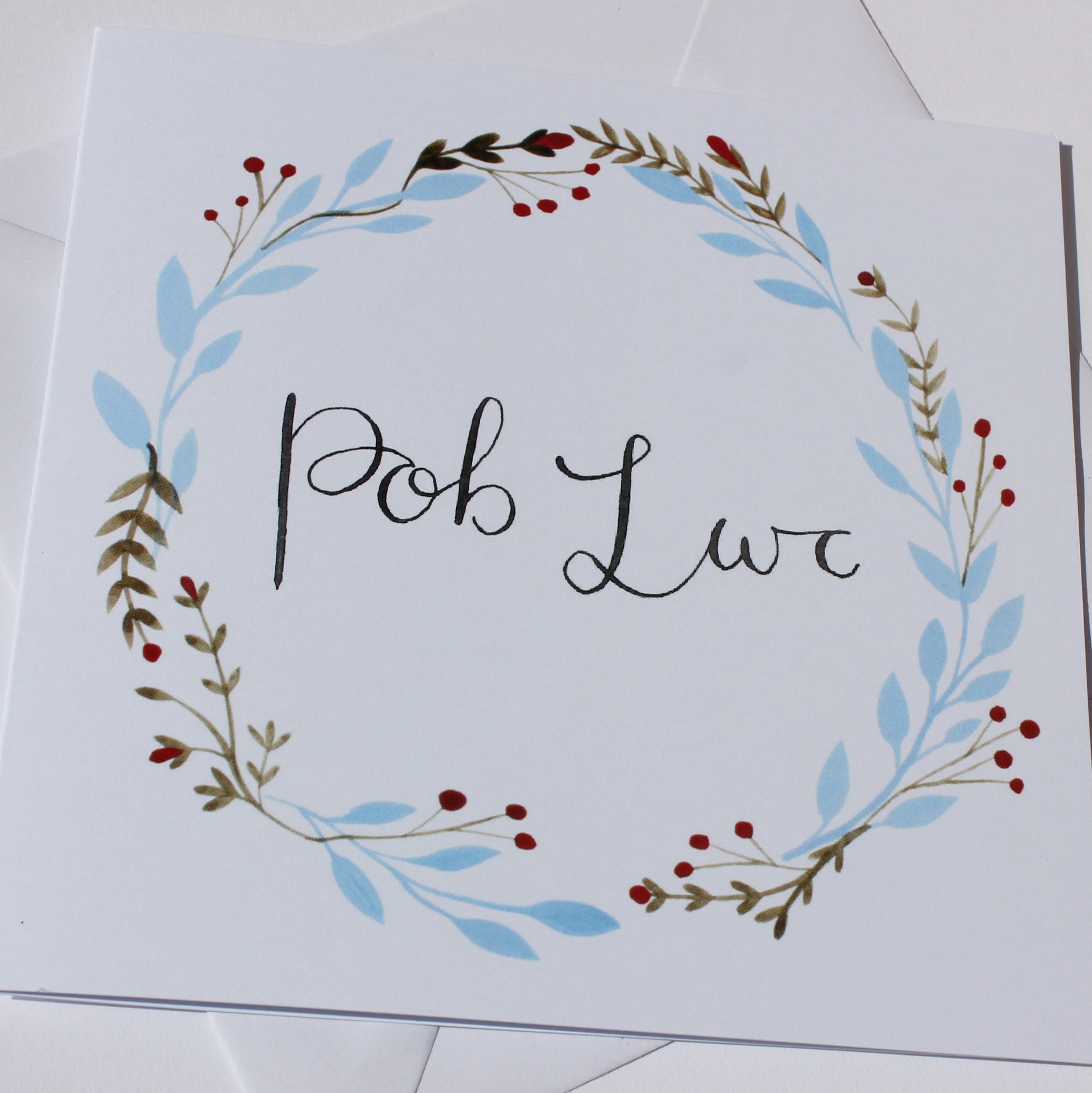 Carden Pob Lwc / Good Luck Card Welsh Cymraeg Etsy UK