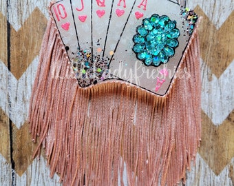Turquoise stone card freshener,  aroma, air freshener, car scents, hand painted