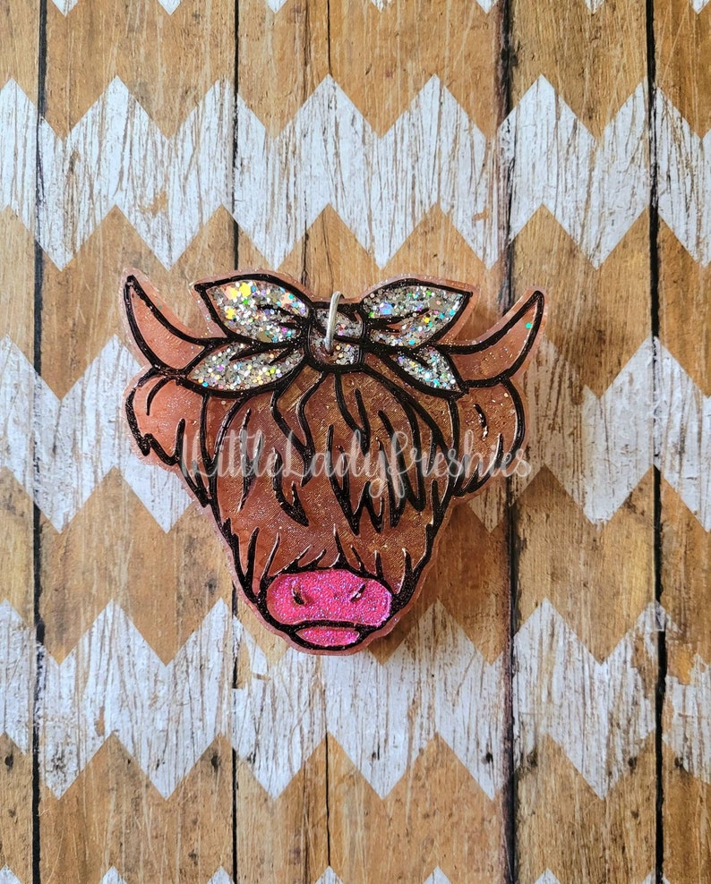 Highland Cow Car Air Freshener Cow Air Freshener Car Scent Etsy