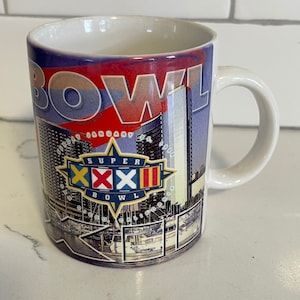 Vintage Super Bowl XXXll 32 Coffee Mug Packers Broncos 1998 San Diego