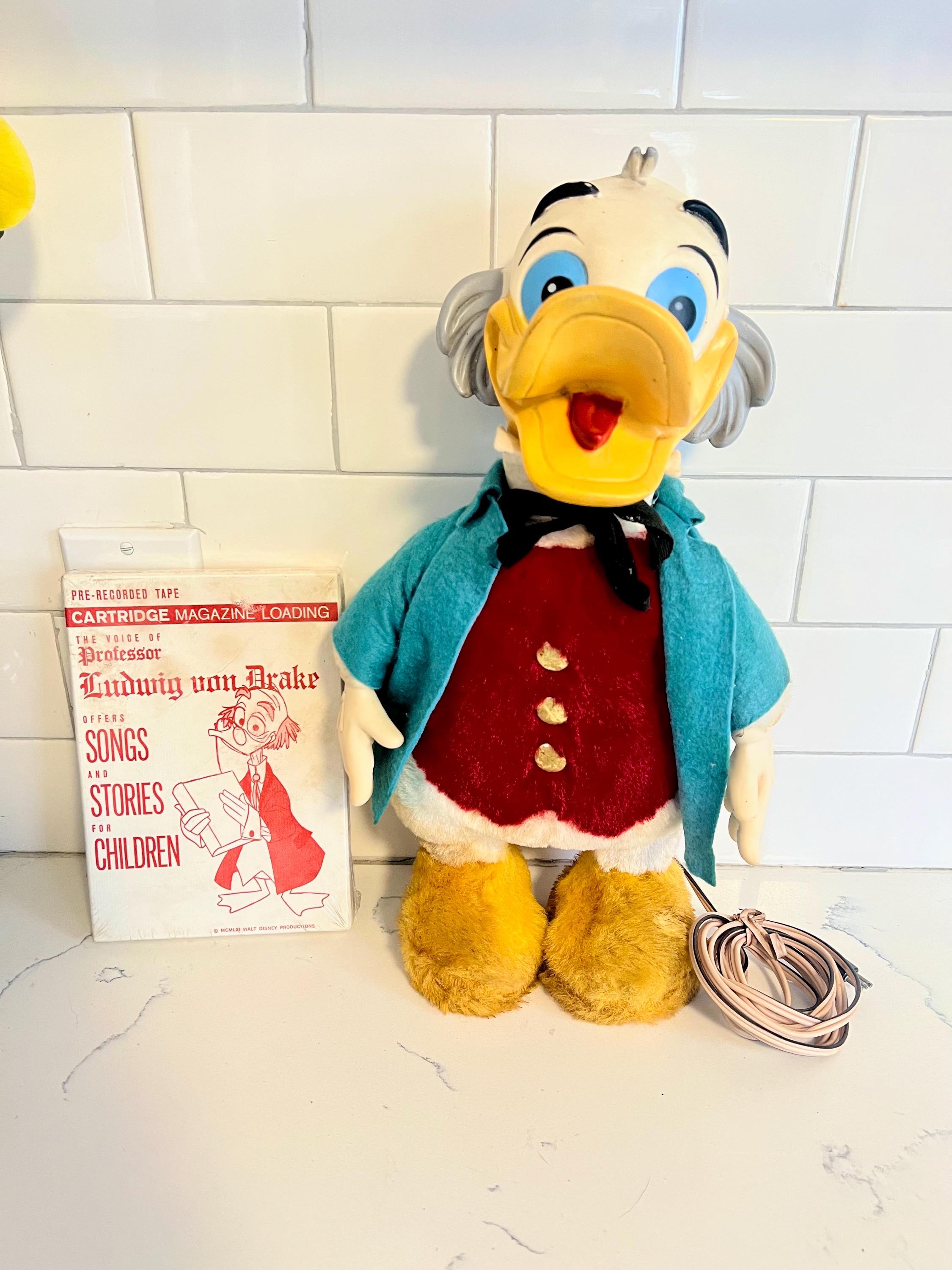 Vintage 1961 Gund Disney Professor- Ludwig Von Drake Talking Doll