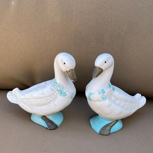 Set Of Colorful Duck Geese Salt & Pepper Shakers Made In Japan