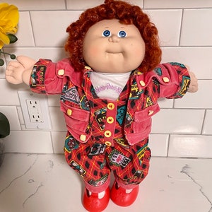 Rare-Hard to Find-Vintage 1982-Cabbage Patch Kids Designer Line Blue Eyes-Red curly hair #8