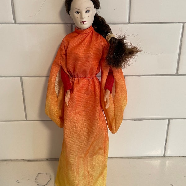 Vintage 1998-Star Wars Queen Amidala Doll Barbie Orange Dress