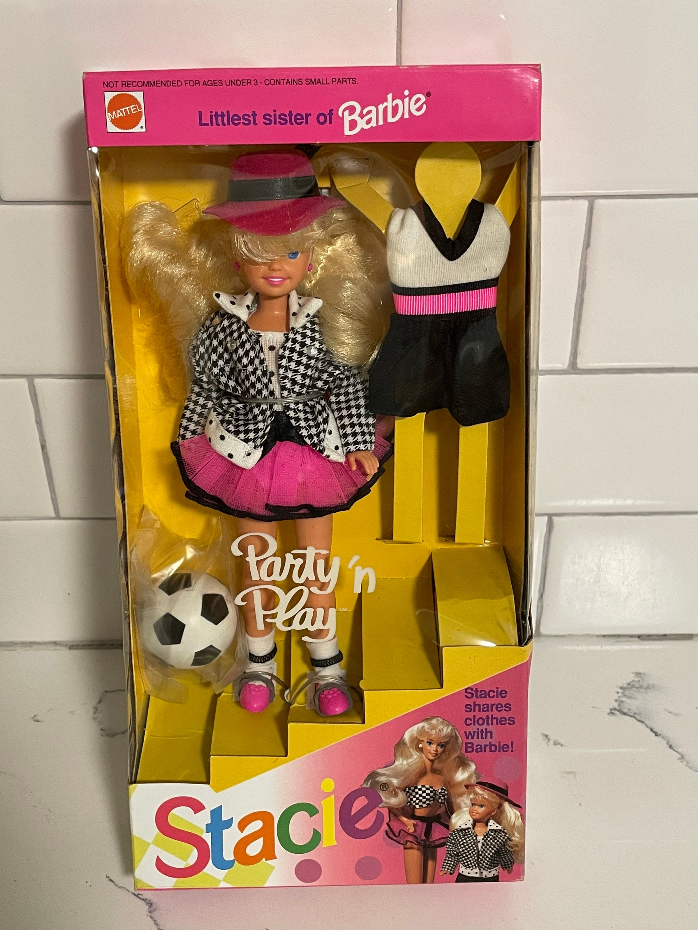 Vintage 1992 Party 'n Play Stacie Mattel 5411 Little Sister