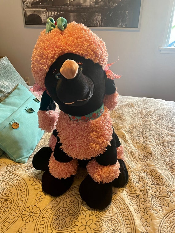 Dan Dee Black Pink Poodle Plush Puppy Dog Giant Stuffed Animal 22 Large Soft Etsy UK