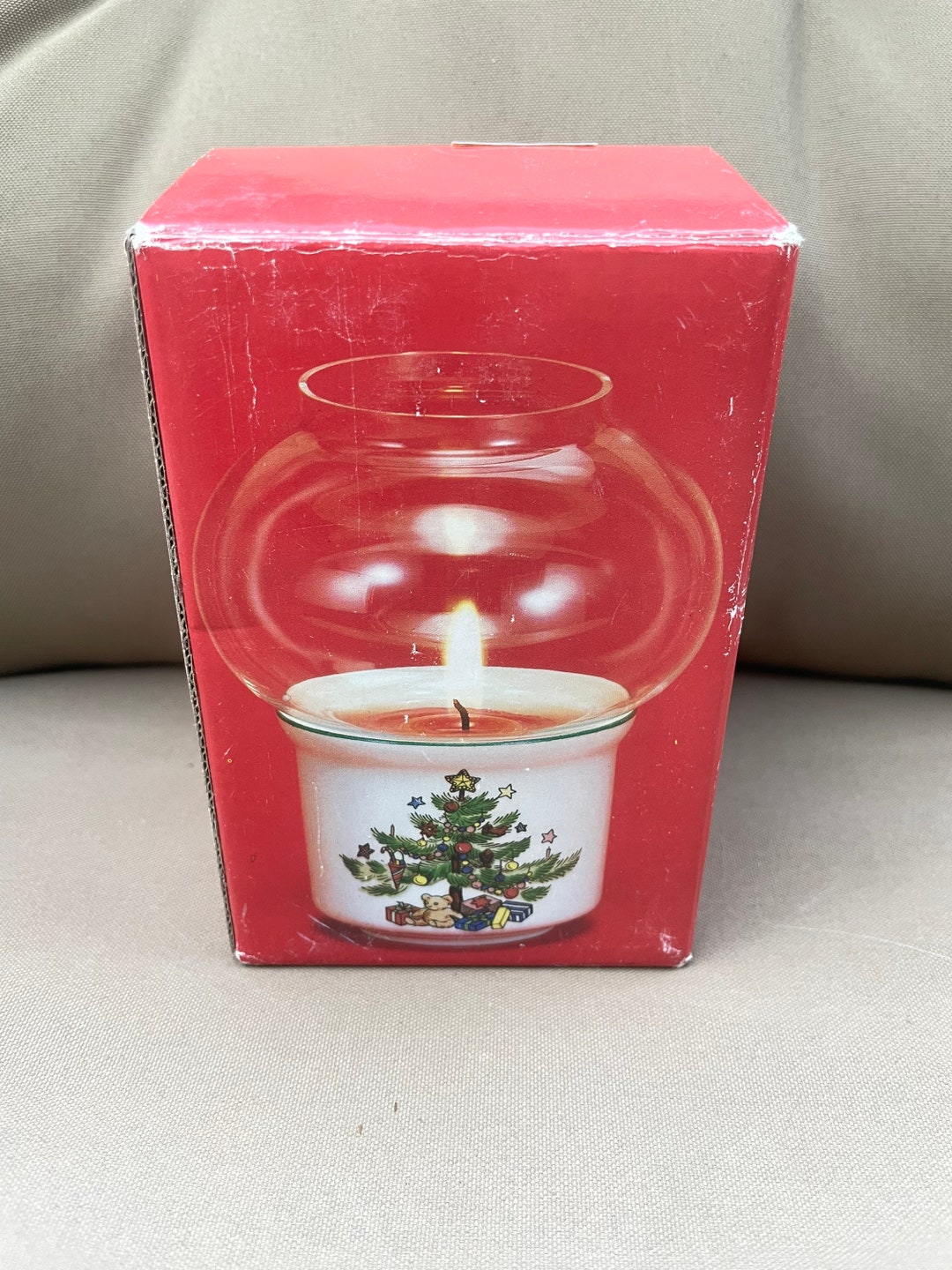 Vintage 1990'snikko Christmas Happy Holidays Mini Candle Globe Lamp Holder Etsy
