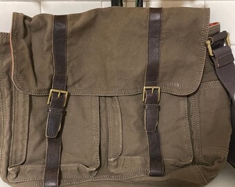 fossil canvas tote