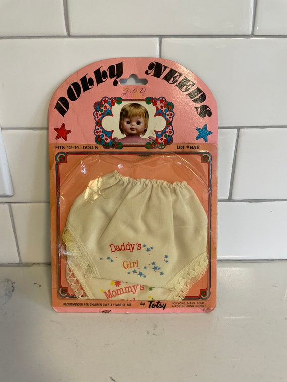 Vintage 1970s Dolly Needs totsy Baby Doll Diaper Cover fits 15-17 Doll 