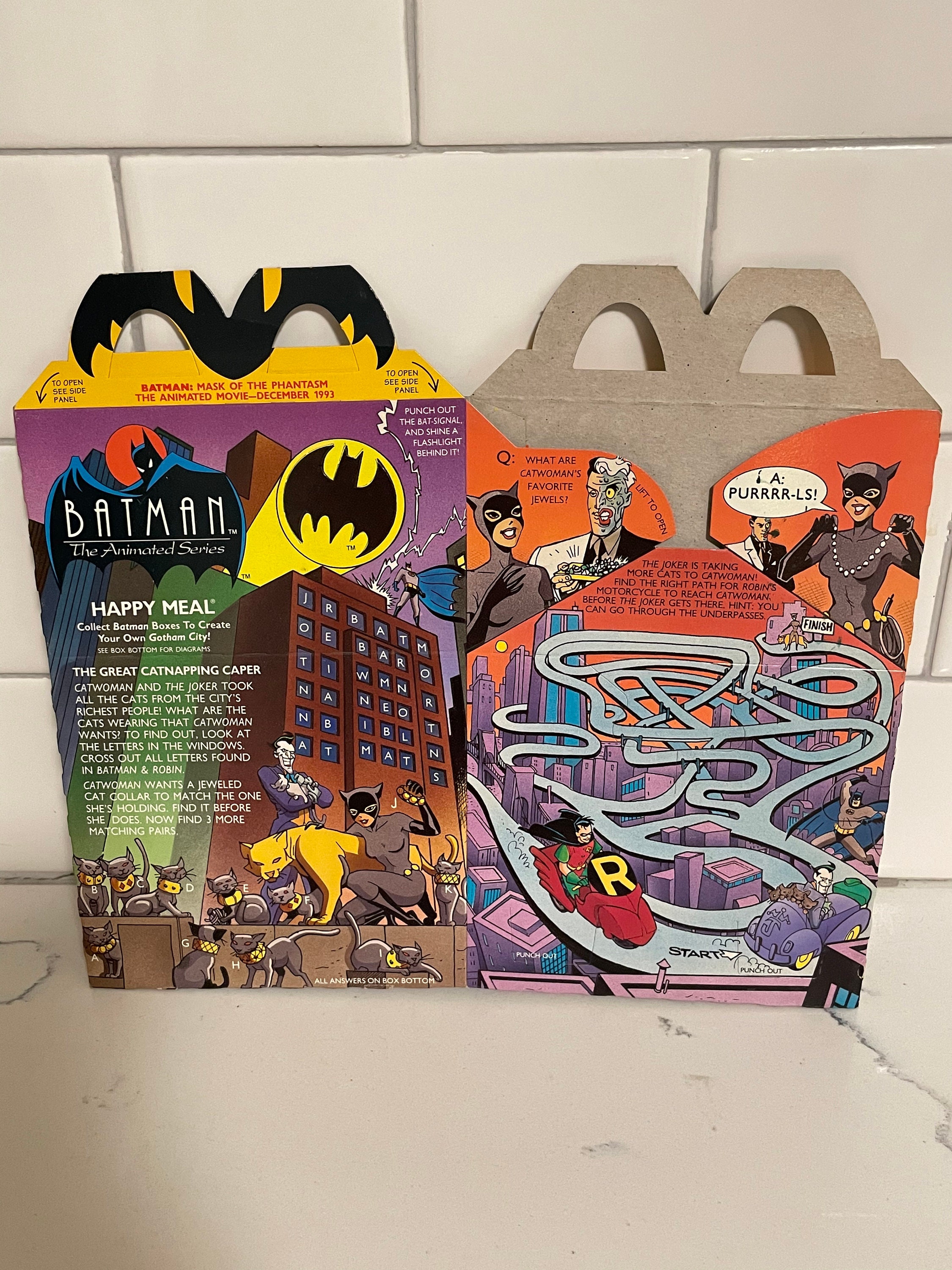 1993 Mcdonalds Happy Meal Box - Batman the Animated Series-the