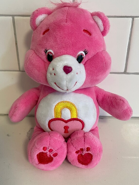 Care Bear All My Heart I Love You Pink Heart Plush Stuffed Animal 9" NIB 