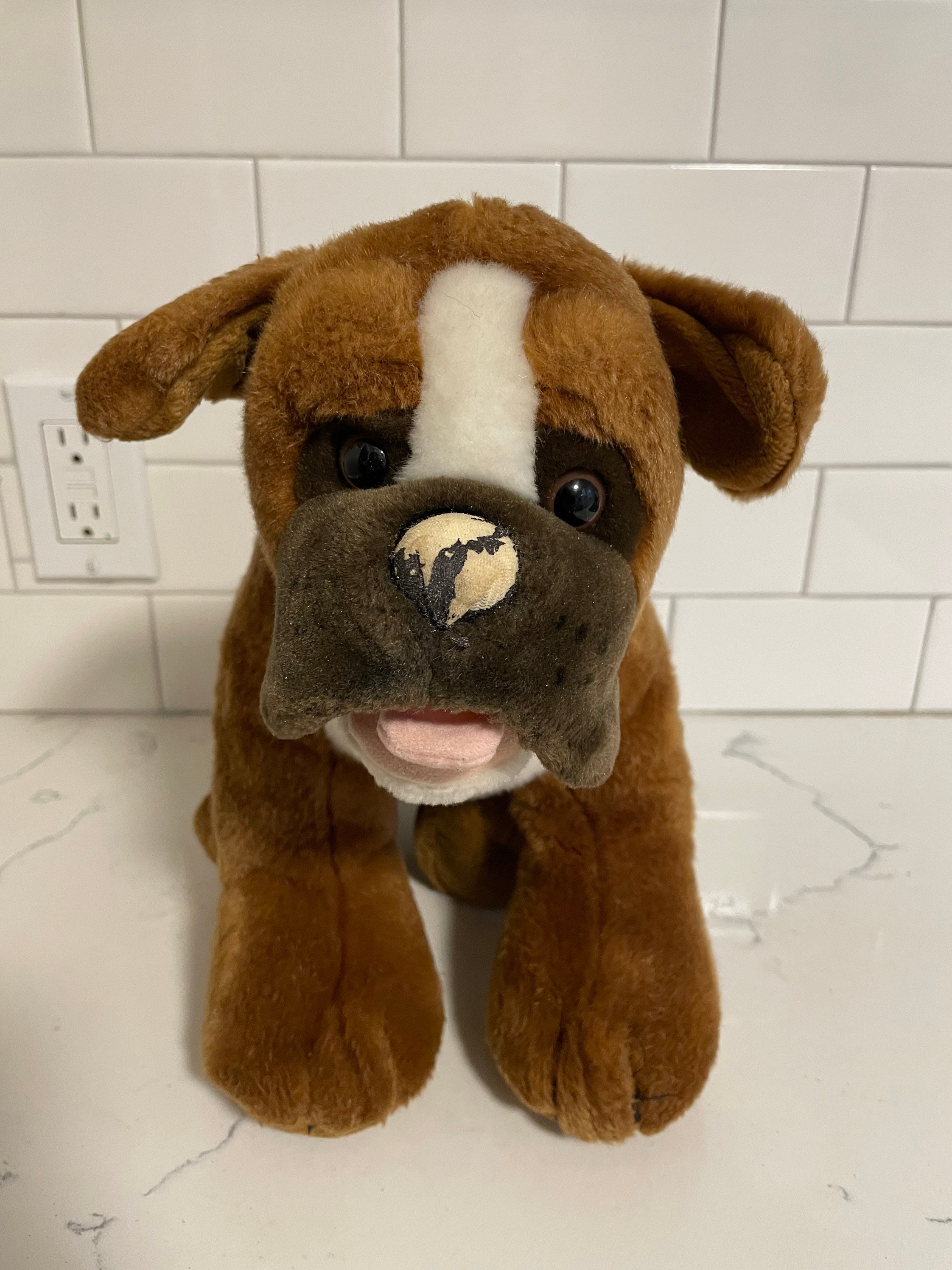Brown Boxer Dog Stuffed Animal 