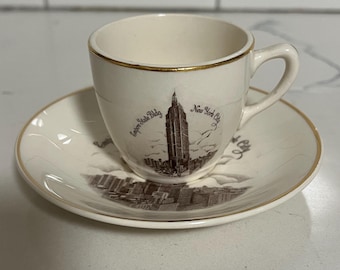 Vintage ENCO Views Of America Empire State Building NYC 22K Tea Cup