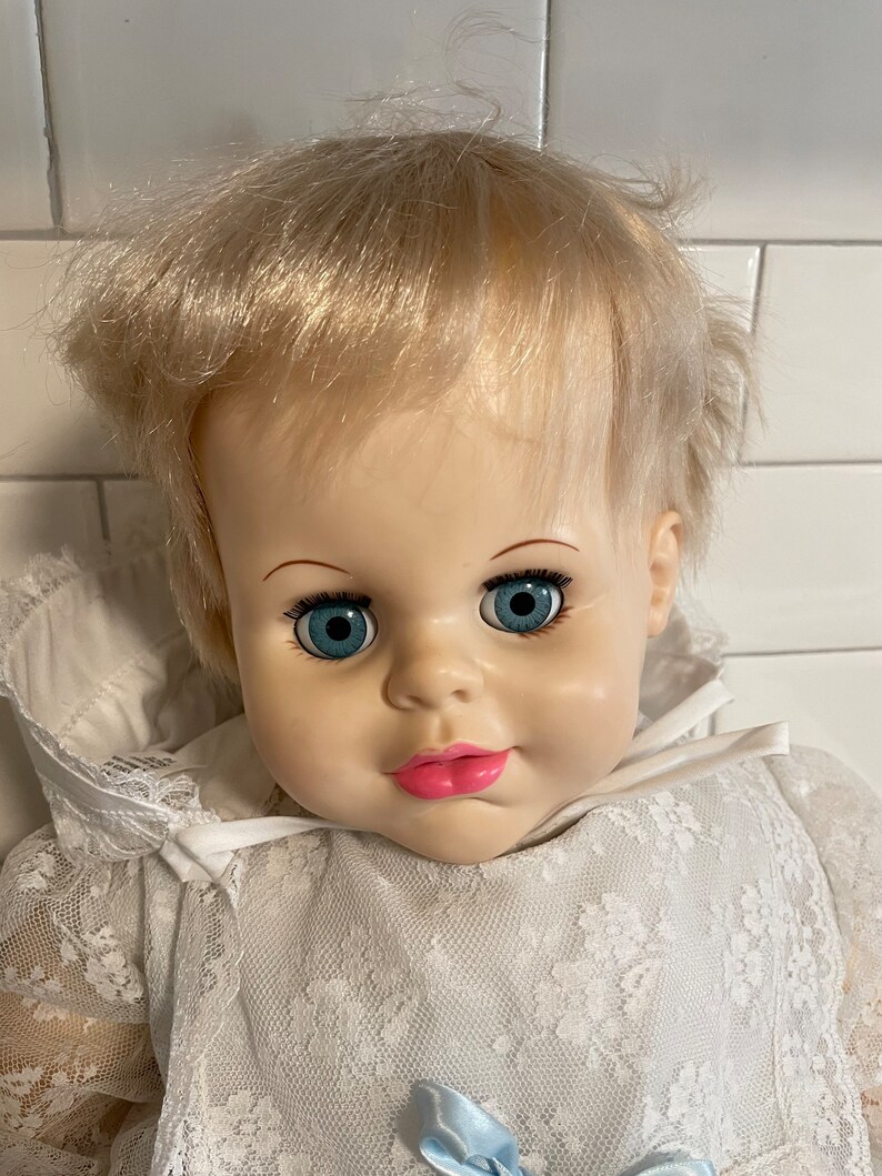 Collectable Vintage Baby Doll1960s Early 1970swhite Lace Etsy