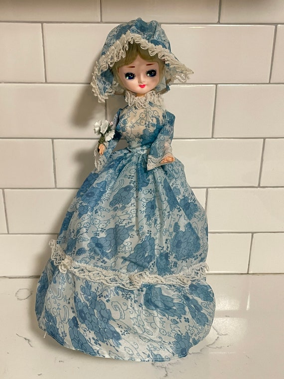 Vintage Bradley Big Eyed Daekor Art Doll Blue Dress - Etsy