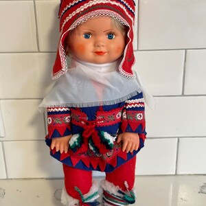 Vintage Lapin Paja Doll-Blonde Hair & Blue Eyes-Articulated Finland-collectible