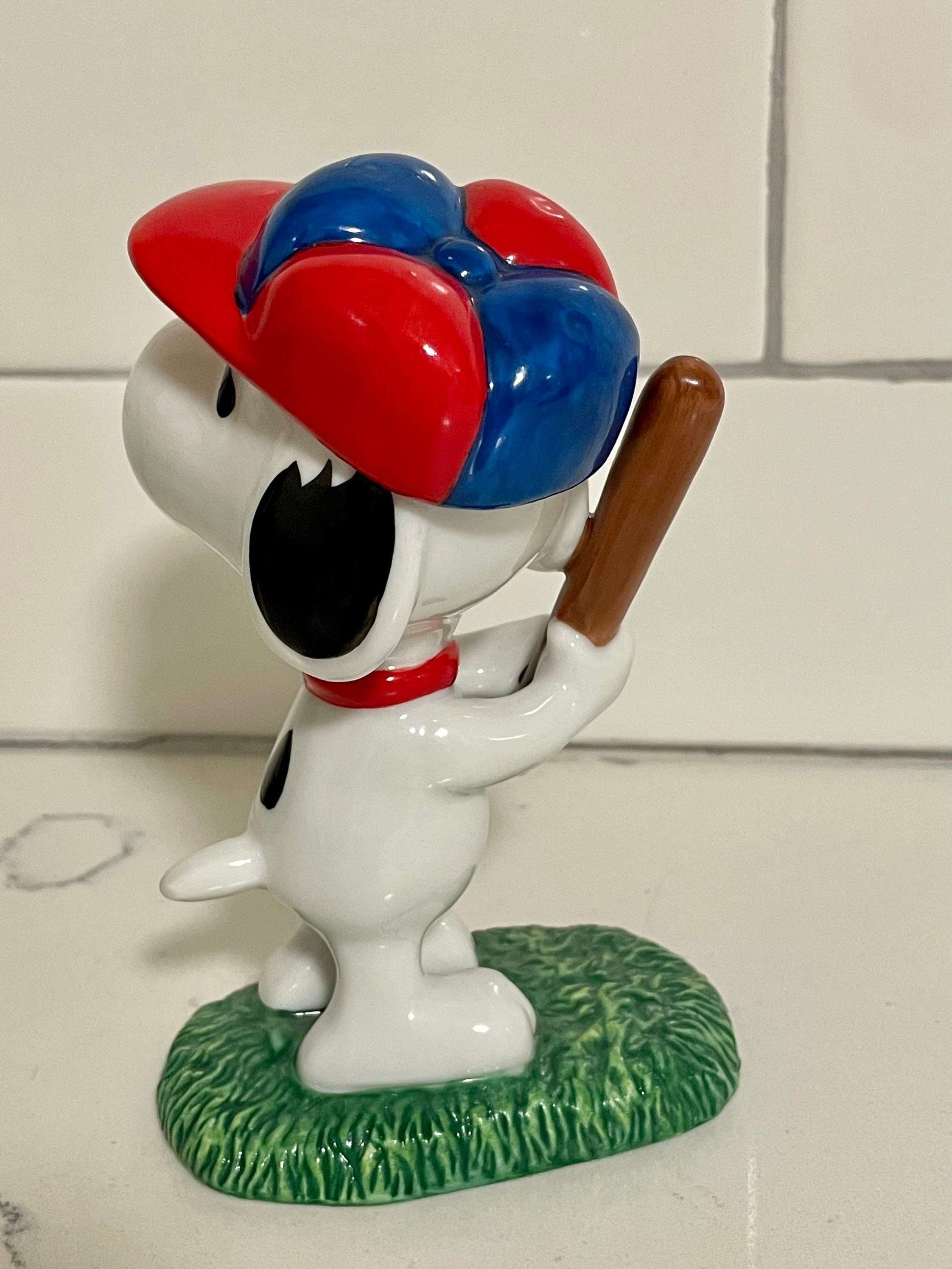 Peanuts Snoopy Baseball Player Figurine Flambro Imports Etsy