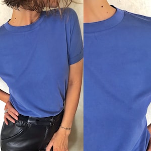 Sky blue t shirt | women t shirt | womens tee | t-shirt for women | minimalist style | crew neck | kimono sleeve | women clothing