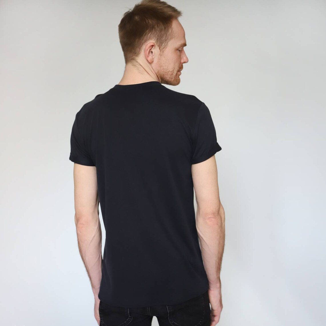 Black Plain Minimalist Mens Tshirt Designer Tshirt Fancy - Etsy UK