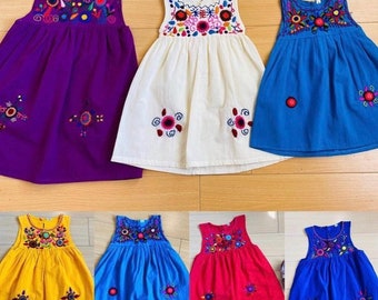 Various sizes and colors! Little girl traditional Mexican/Guatemalan dresses!