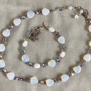 Kirks Folly SET Moonglow Pendant & Bracelet Aurora Borealis Crystals