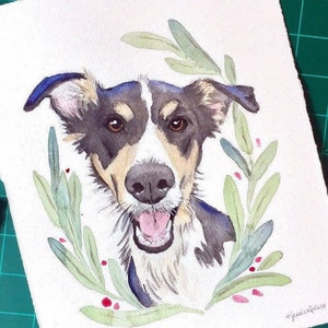Pet Portrait Custom Dog Portrait Pet Painting Watercolor Pet Portrait Watercolor Pet Pet loss gifts Custom Gift