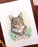 Cat Portrait Custom Cat Portrait Custom Pet Portrait Watercolor Pet Portrait Cat Portrait Custom Cat Art Cat memorial Cat Watercolor Art 