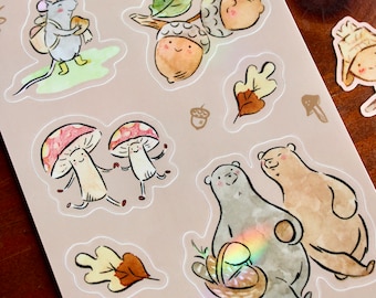 Happy Critters Woodland Animal Sticker Sheet