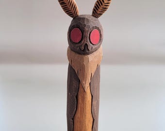 Hand Carved Mothman