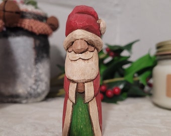 Hand Carved Mini Santa Claus