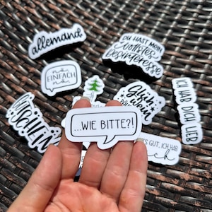 Pegatinas con frases divertidas y bonitas en alemán