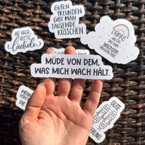 Frases engraçadas e fofas de adesivos alemães