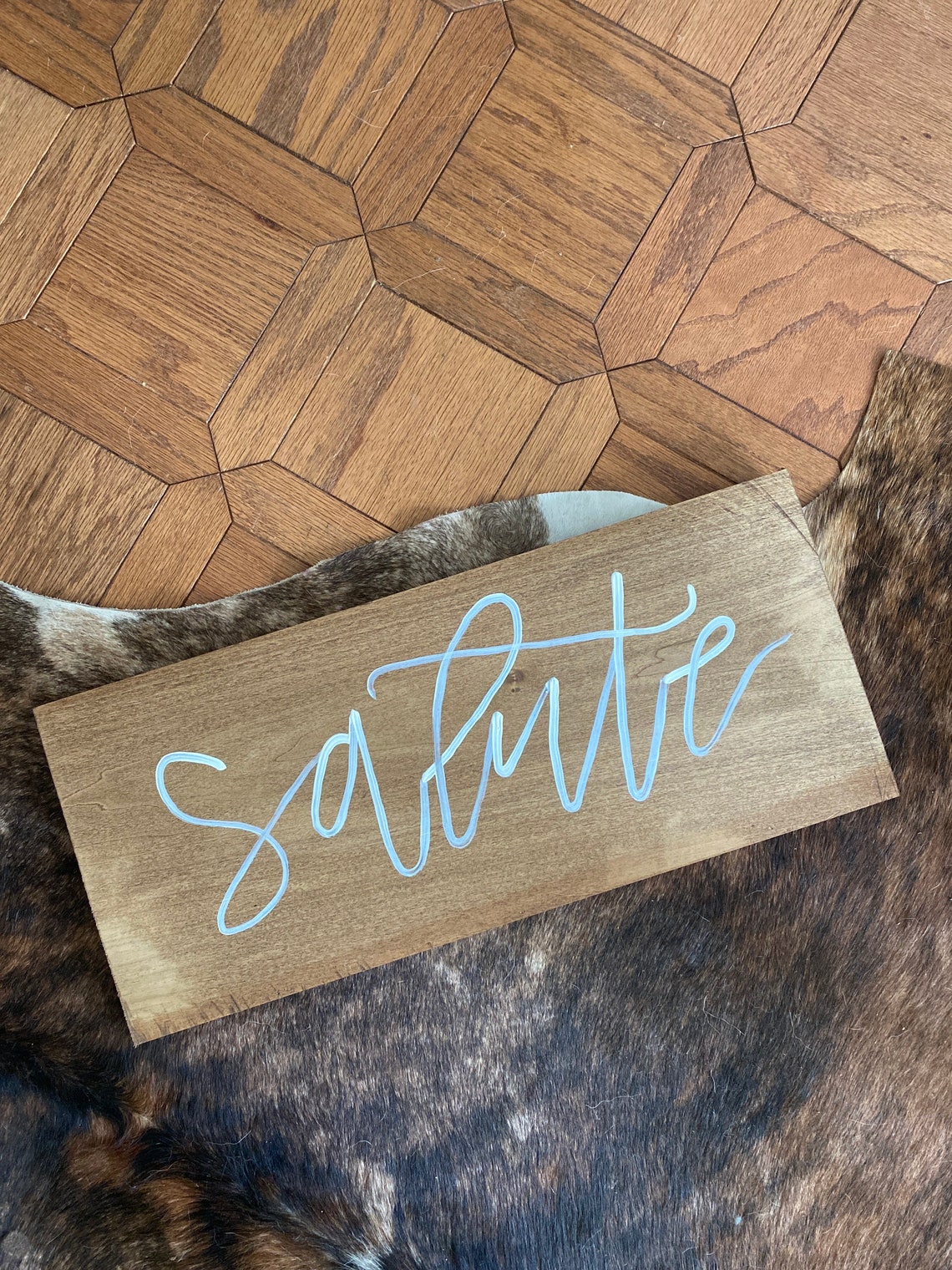 Salute cheers Wooden Sign Etsy