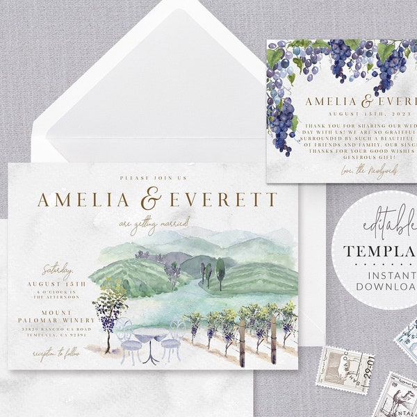 Wedding Invitation Template - Etsy