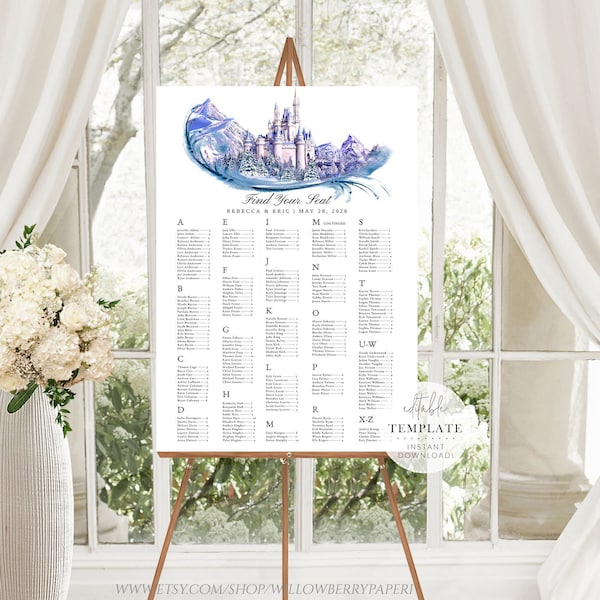 Once Upon a Time Seating Chart Etsy