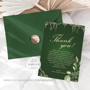 Editable Fairytale Thank You Card Template, Wedding Thank You, Bridal Shower Thank, Bridesmaid Thank, Editable Template/Digital Download R19