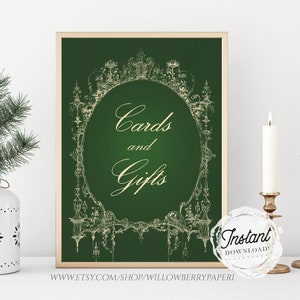 Cards And Gifts Sign, Fairytale Wedding Gift Table Sign, Wedding Signs, Wedding Signage, Wedding Reception Signs, Instant Download, R19