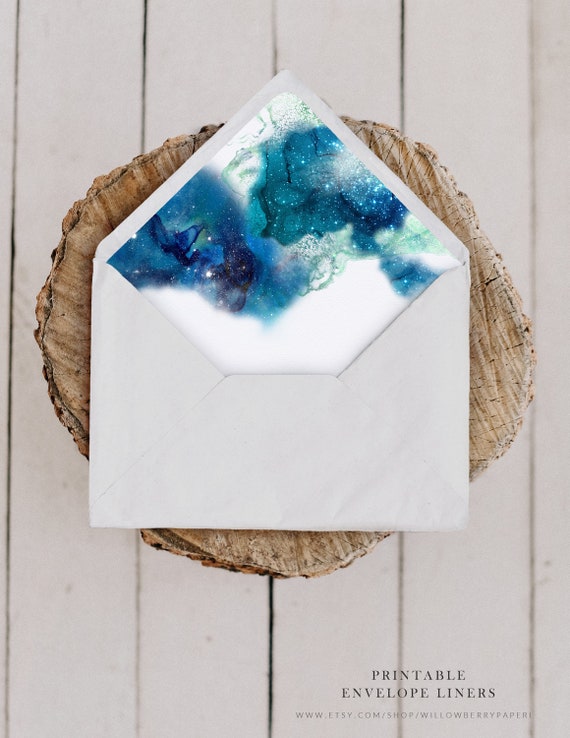 Printable Celestial Envelope Liners For Weddings 7 Sizes Etsy