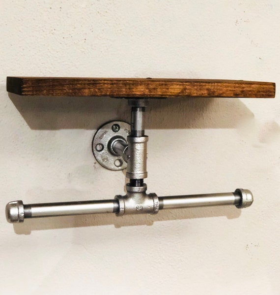 Papier Rollen Halter Zubehör Rustikal Industrial Schwimmende Badezimmer Toilette