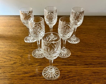 6 magnifiques verres à xérès/citroncello avec un beau motif, idéal cadeau