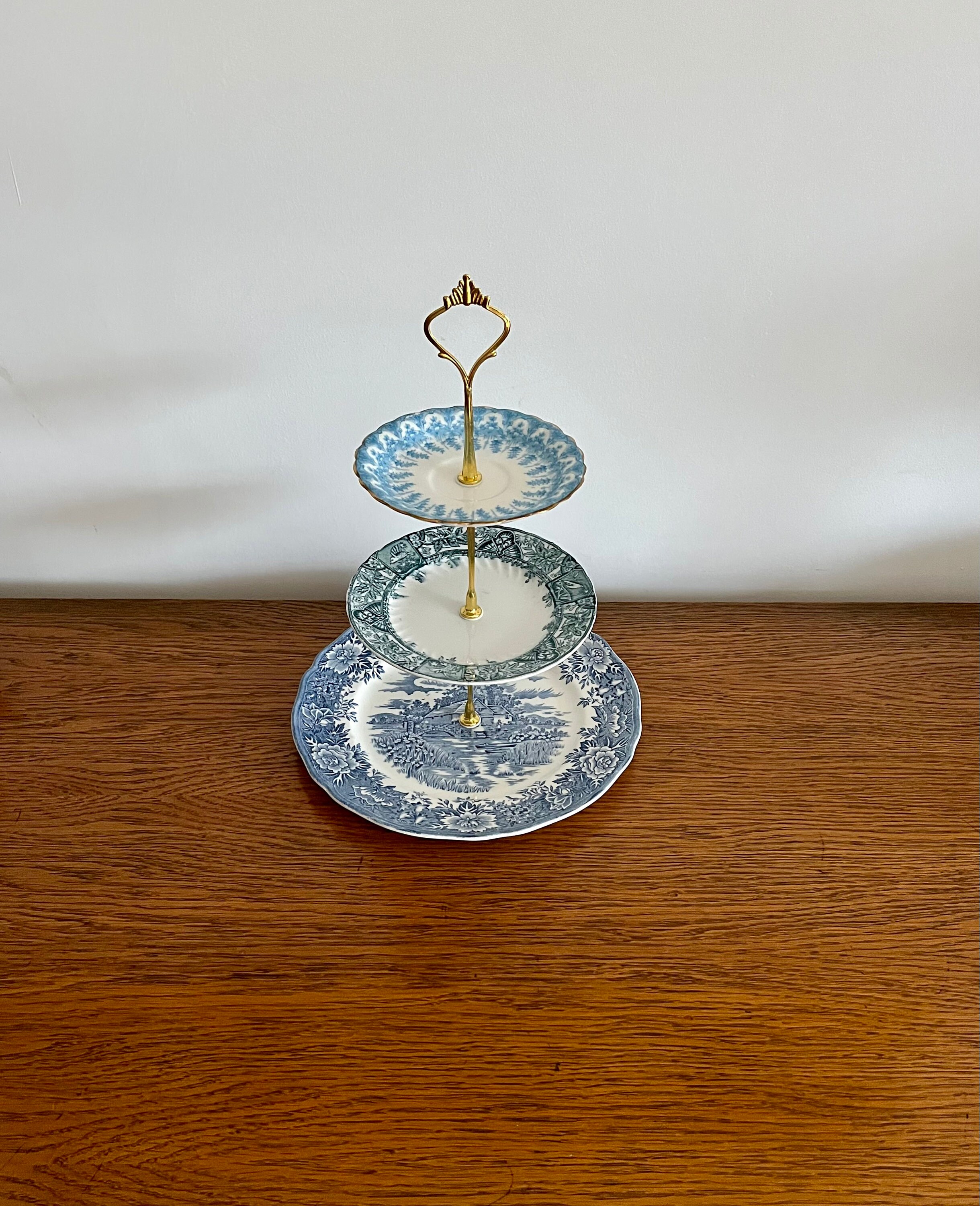Stunning Vintage 3 Tier Cake Stand for Afternoon Tea Cream Etsy UK