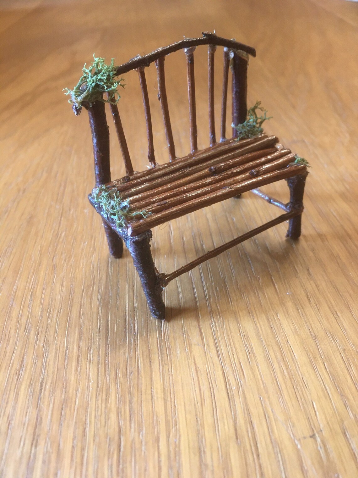 Fairy garden bench | Etsy