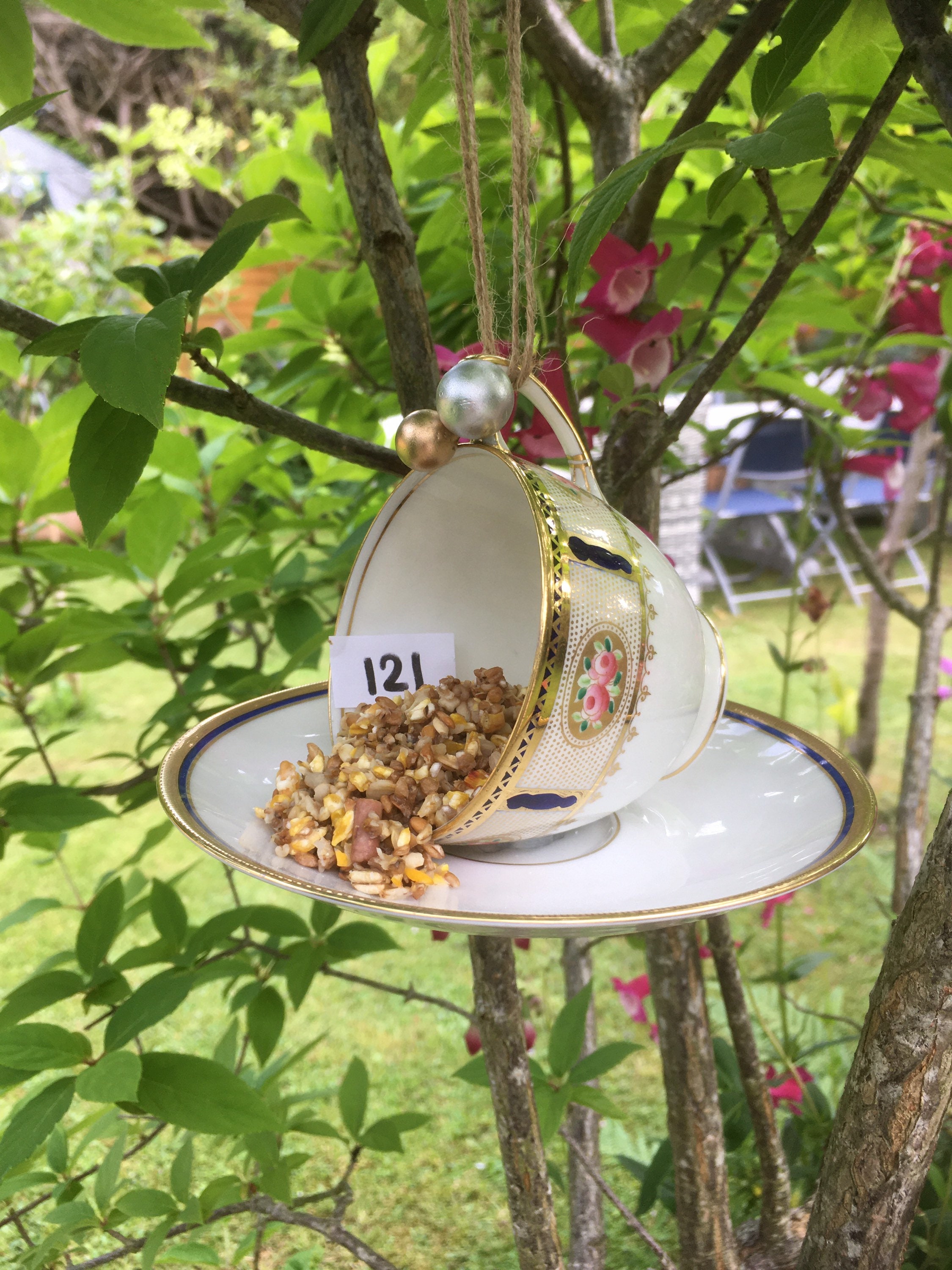 Tea Cup Bird Feeder Drilled & Bolted Ideal for Gifts NEW | Etsy